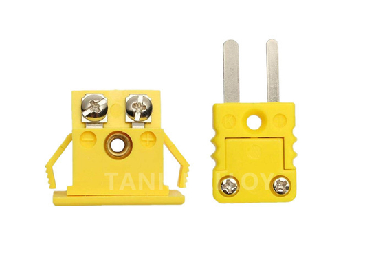 K Type Panel Mount Thermocouple Connector 10A Yellow Color