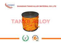 0.63mm Fiberglass insulated Red thermocouple extension wire / cable compensating wire / cable type KX / KC / EX / TX