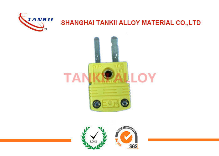 ANSI Standard several colors Miniature thermocouple connector / plug type J / B / R / S / K