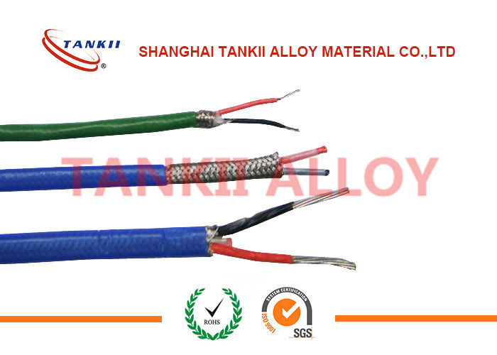 Teflon insulated blue / red thermocouple cable type JX KX EX with