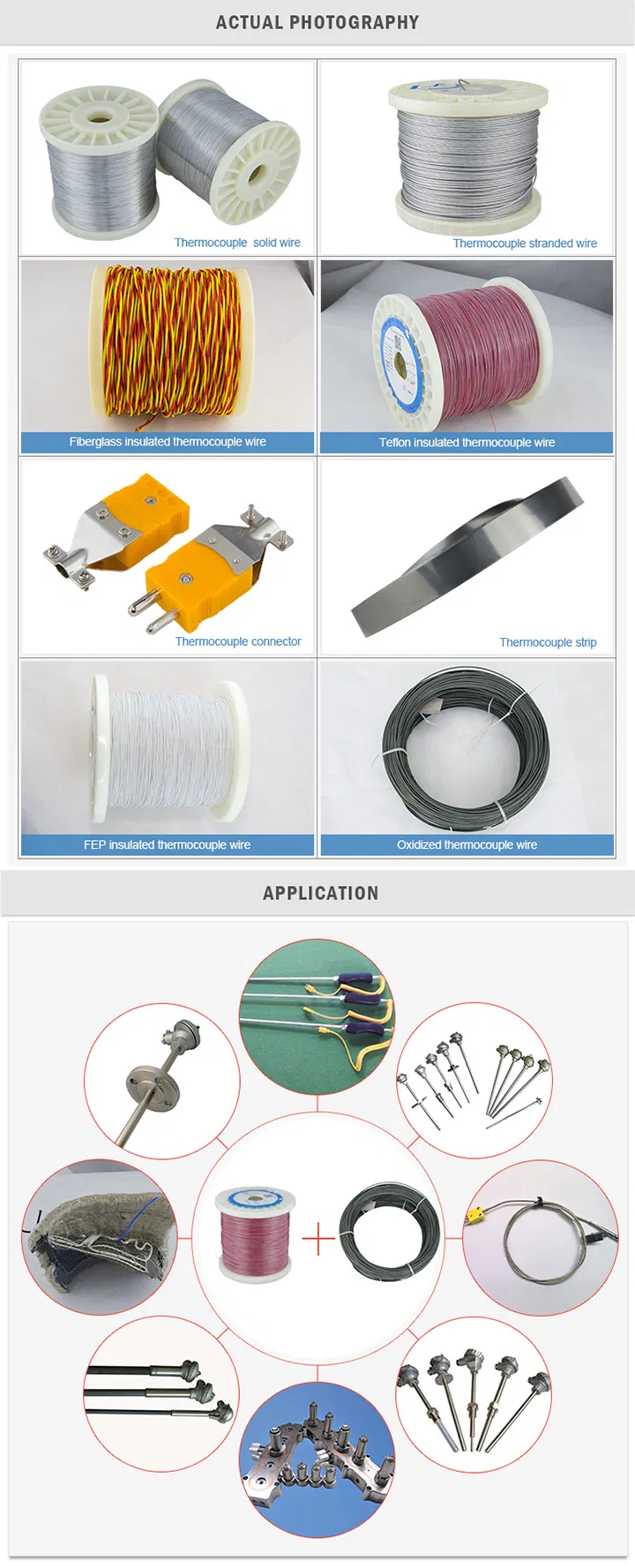 Tankii E Type Chromel Constantan Bare Thermocouple Wire 1