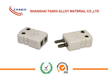 Miniature White Colour Type K Thermocouple Connectors Male And Female Plug