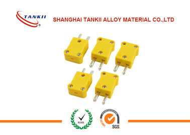 Standard / miniature Yellow / black color Thermocouple Connector  Male  and Female type K / J
