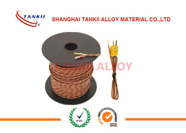 20 AWG 24 AWG brown color Thermocouple Extension Wire / Cable Type K J T E S With 2 Core Unscreened PTFE Sheath
