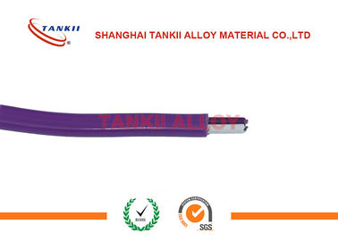 Purple and white color EX extension Thermocouple Cable With PTFE Insulation And Shield