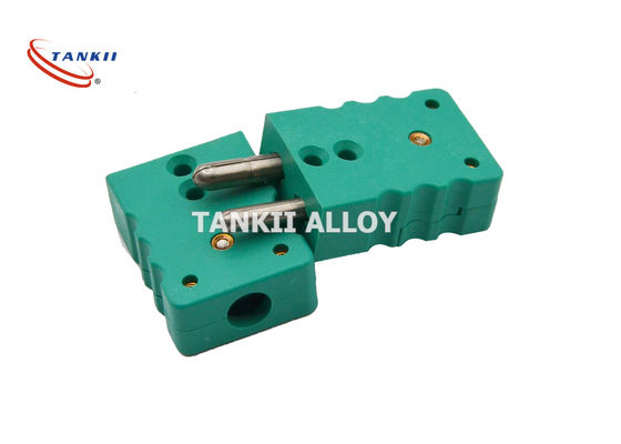 Green Color Type K Male Female Thermocouple Connector  15A