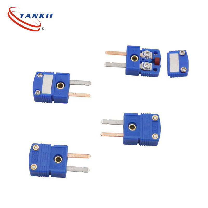 Miniature Thermocouple Connectors T Type With Flat Pin Copper